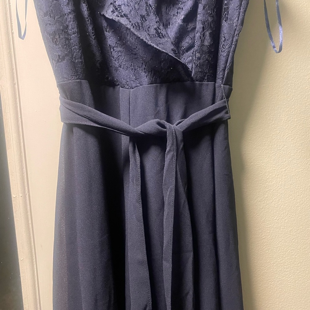 Navy blue pants jumpsuit